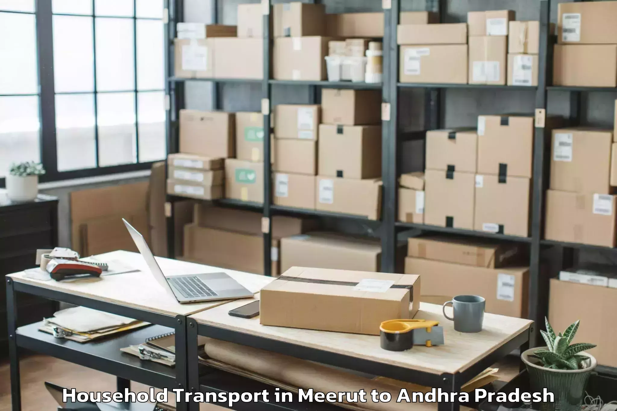 Book Meerut to Atchempet Household Transport